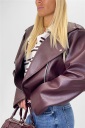 giubbotto effetto pelle biker